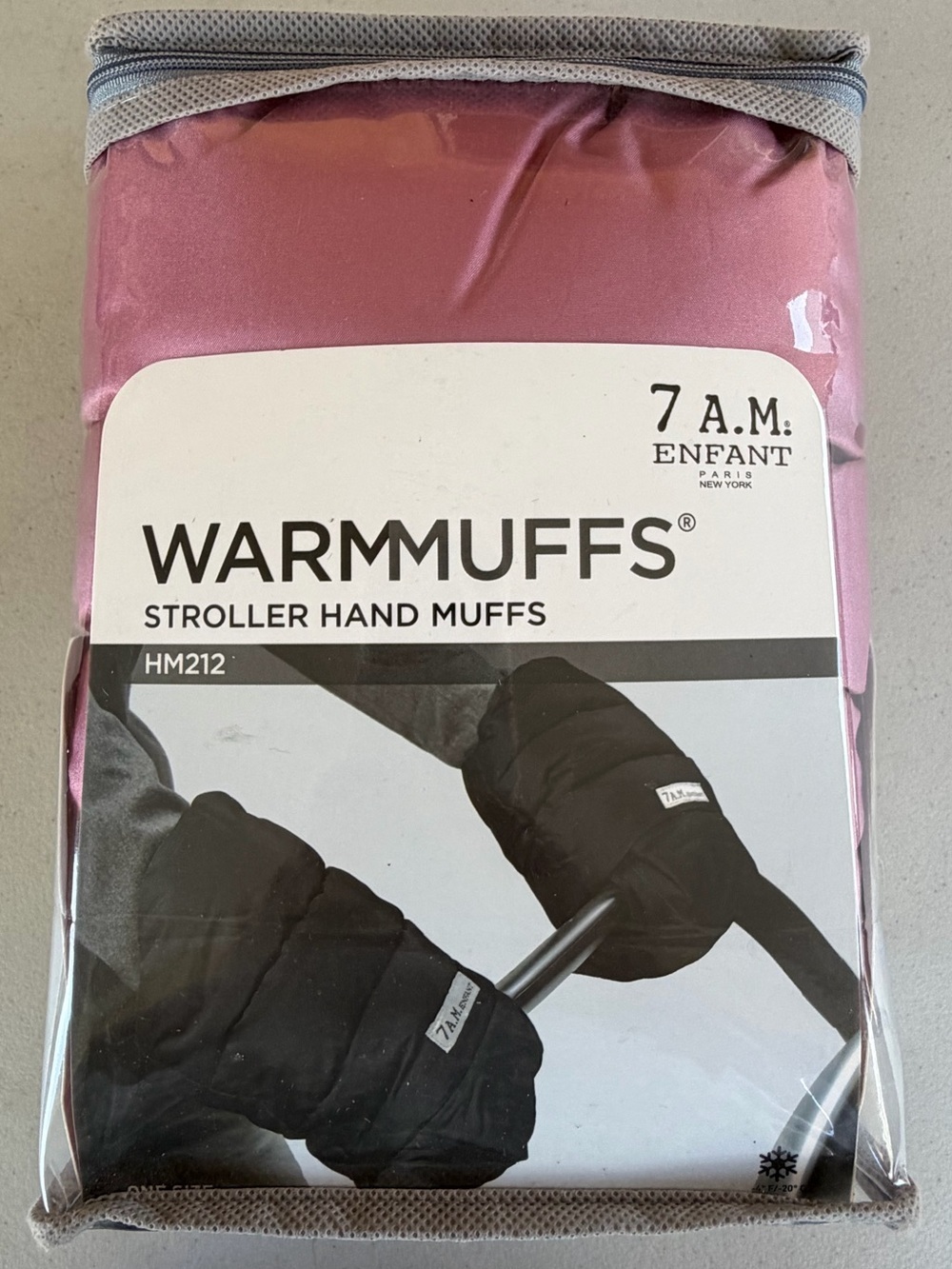 7 A.M. Enfant WARMMUFFS Stroller Hand Muffs - Dusty Pink